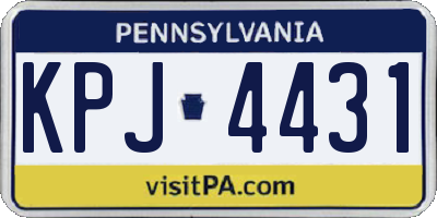 PA license plate KPJ4431