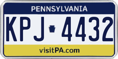 PA license plate KPJ4432