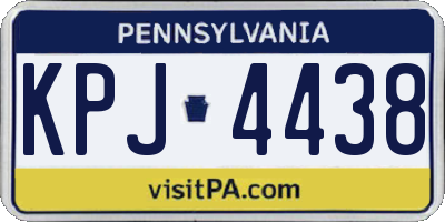 PA license plate KPJ4438