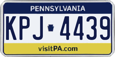 PA license plate KPJ4439