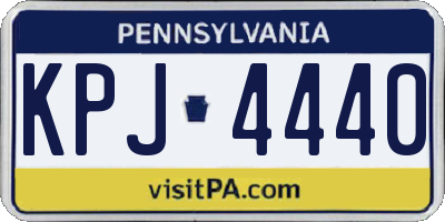 PA license plate KPJ4440