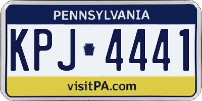 PA license plate KPJ4441