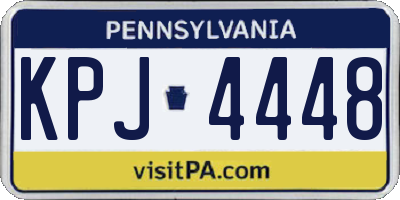 PA license plate KPJ4448