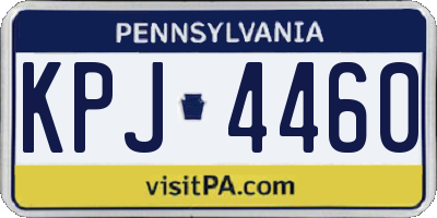 PA license plate KPJ4460