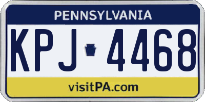 PA license plate KPJ4468