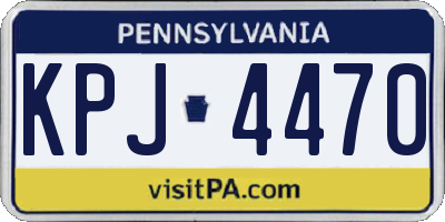 PA license plate KPJ4470