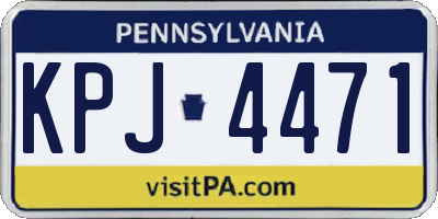 PA license plate KPJ4471