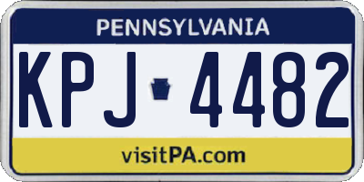 PA license plate KPJ4482