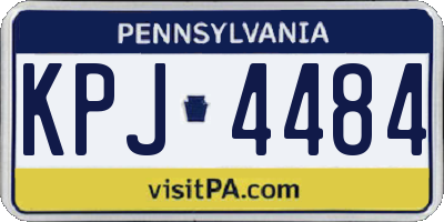 PA license plate KPJ4484