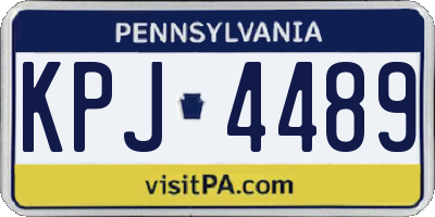 PA license plate KPJ4489