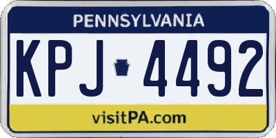PA license plate KPJ4492