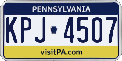 PA license plate KPJ4507