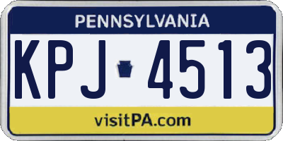 PA license plate KPJ4513