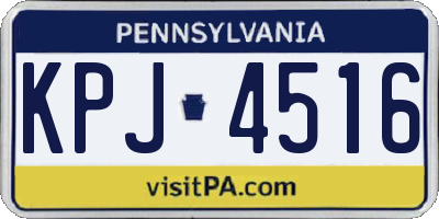 PA license plate KPJ4516