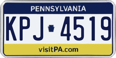 PA license plate KPJ4519