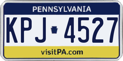 PA license plate KPJ4527