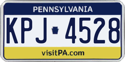 PA license plate KPJ4528