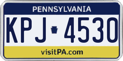 PA license plate KPJ4530