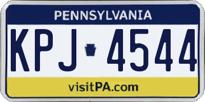 PA license plate KPJ4544