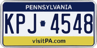 PA license plate KPJ4548