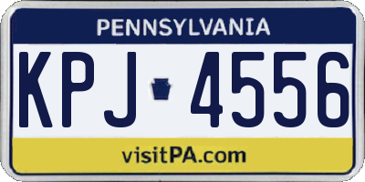 PA license plate KPJ4556