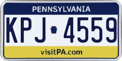 PA license plate KPJ4559