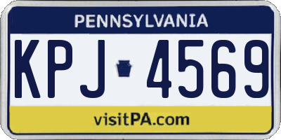 PA license plate KPJ4569