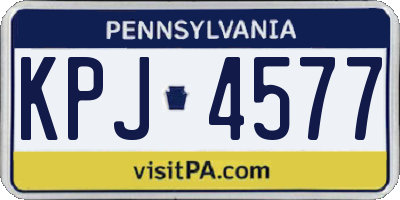 PA license plate KPJ4577