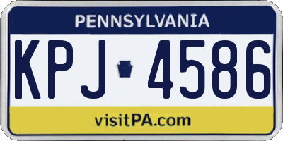 PA license plate KPJ4586