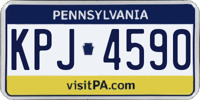 PA license plate KPJ4590