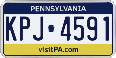 PA license plate KPJ4591