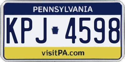 PA license plate KPJ4598