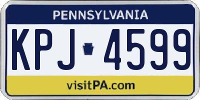 PA license plate KPJ4599