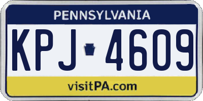PA license plate KPJ4609