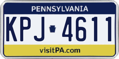 PA license plate KPJ4611