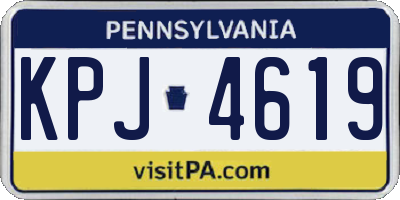 PA license plate KPJ4619
