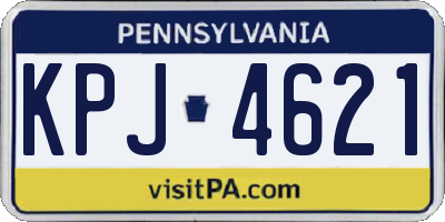 PA license plate KPJ4621