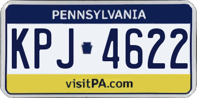 PA license plate KPJ4622