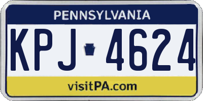 PA license plate KPJ4624