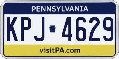 PA license plate KPJ4629