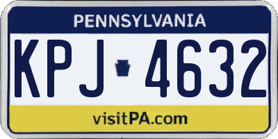 PA license plate KPJ4632