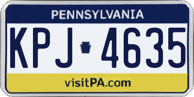 PA license plate KPJ4635