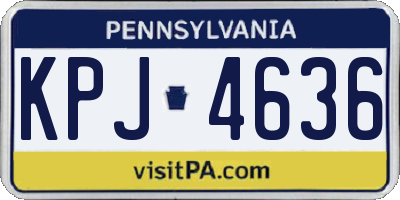 PA license plate KPJ4636