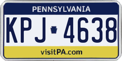 PA license plate KPJ4638