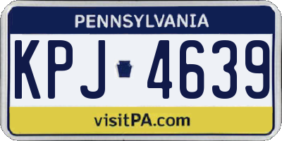 PA license plate KPJ4639
