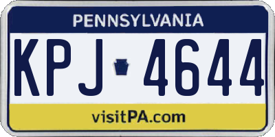 PA license plate KPJ4644