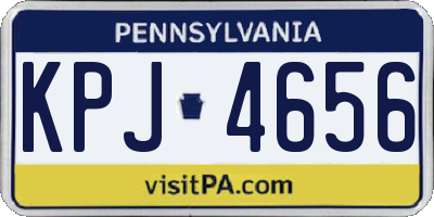 PA license plate KPJ4656