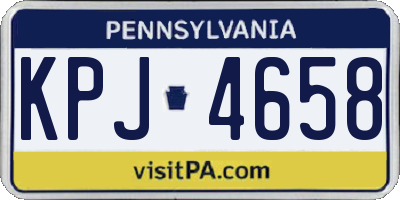 PA license plate KPJ4658