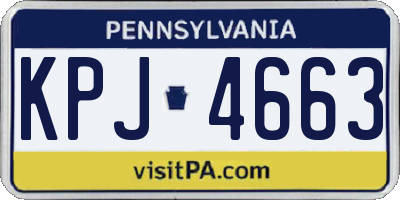 PA license plate KPJ4663