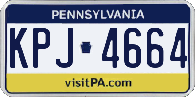 PA license plate KPJ4664